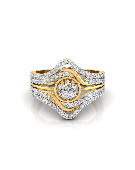 Unique Gold Ring with a Diamond | KLENOTA