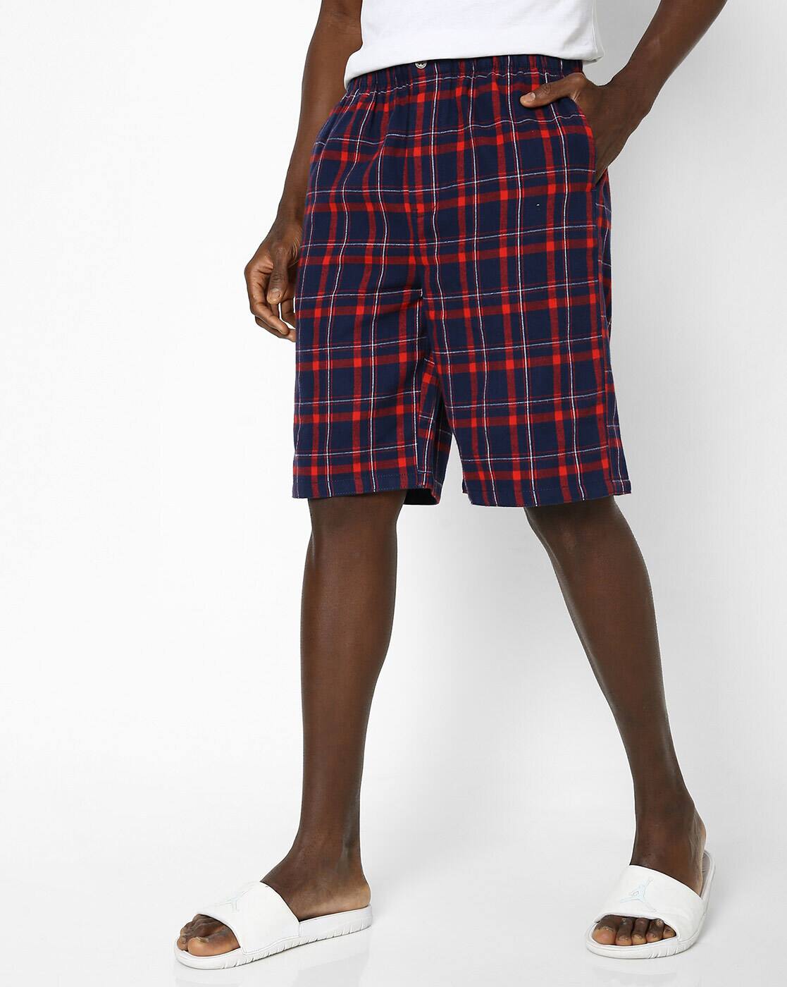 checked bermuda shorts