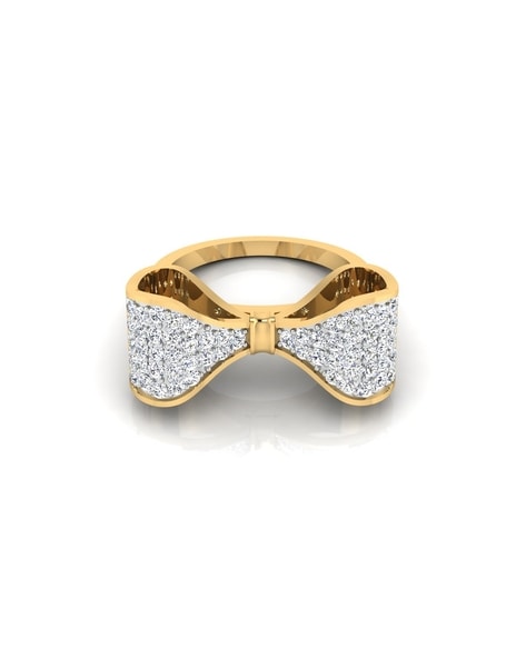 Van Cleef & Arpels Diamond Bow Ring, 18 Karat White Gold | J.S. Fearnley |  6024