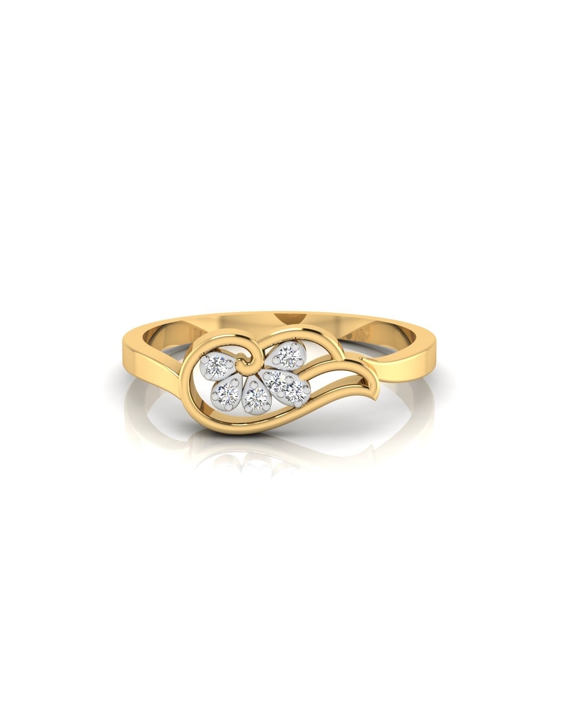Buy Gold Diamond Engagement Ring | Latest Engagement Ring Design Online –  Kisna