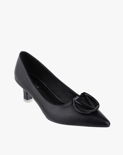 Buy Black Heeled Shoes for Women by Everqupid Online