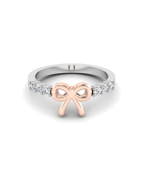 Retro Pearl and Diamond Bow Ring | Retro ring, Bow ring, Gold bow ring