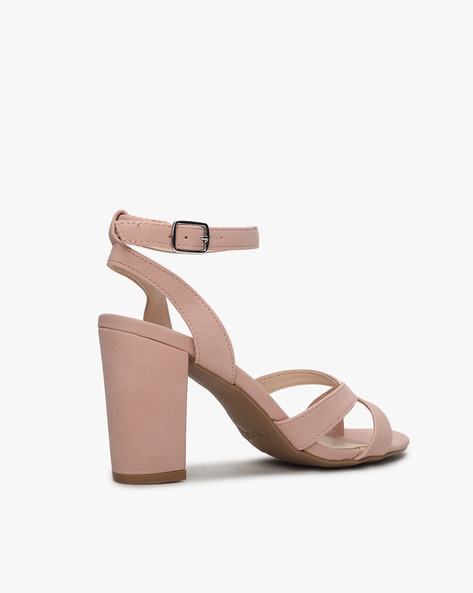 Blush best sale chunky heels