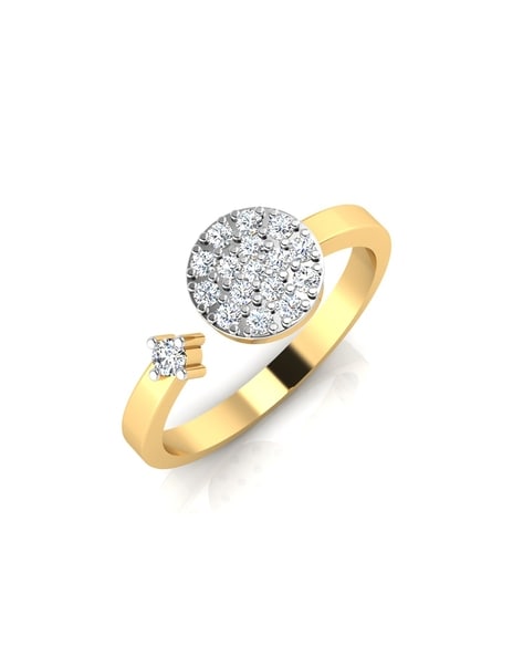 22K Gold CZ Floral Ring (4.70G) - Queen of Hearts Jewelry