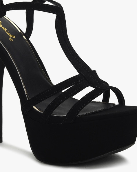 LEILA Platform Strappy Heels - Black – AJ VOYAGE-nlmtdanang.com.vn
