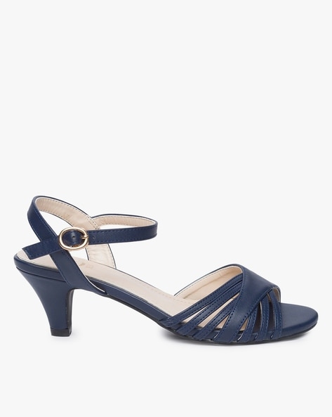 navy sandals low heel