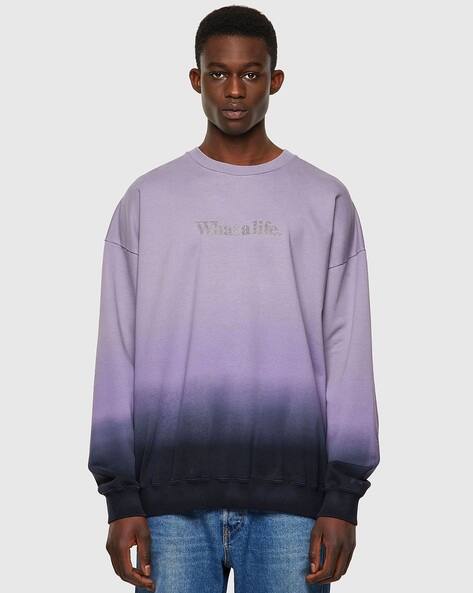 Buy Lavender u0026 Navy Blue Sweatshirt u0026 Hoodies for Men by DIESEL Online |  Ajio.com