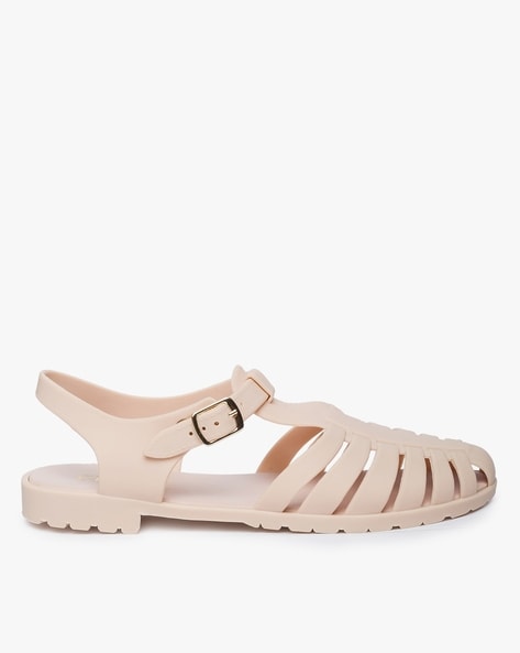 Ceriz Strappy Sandals with Buckle Closure