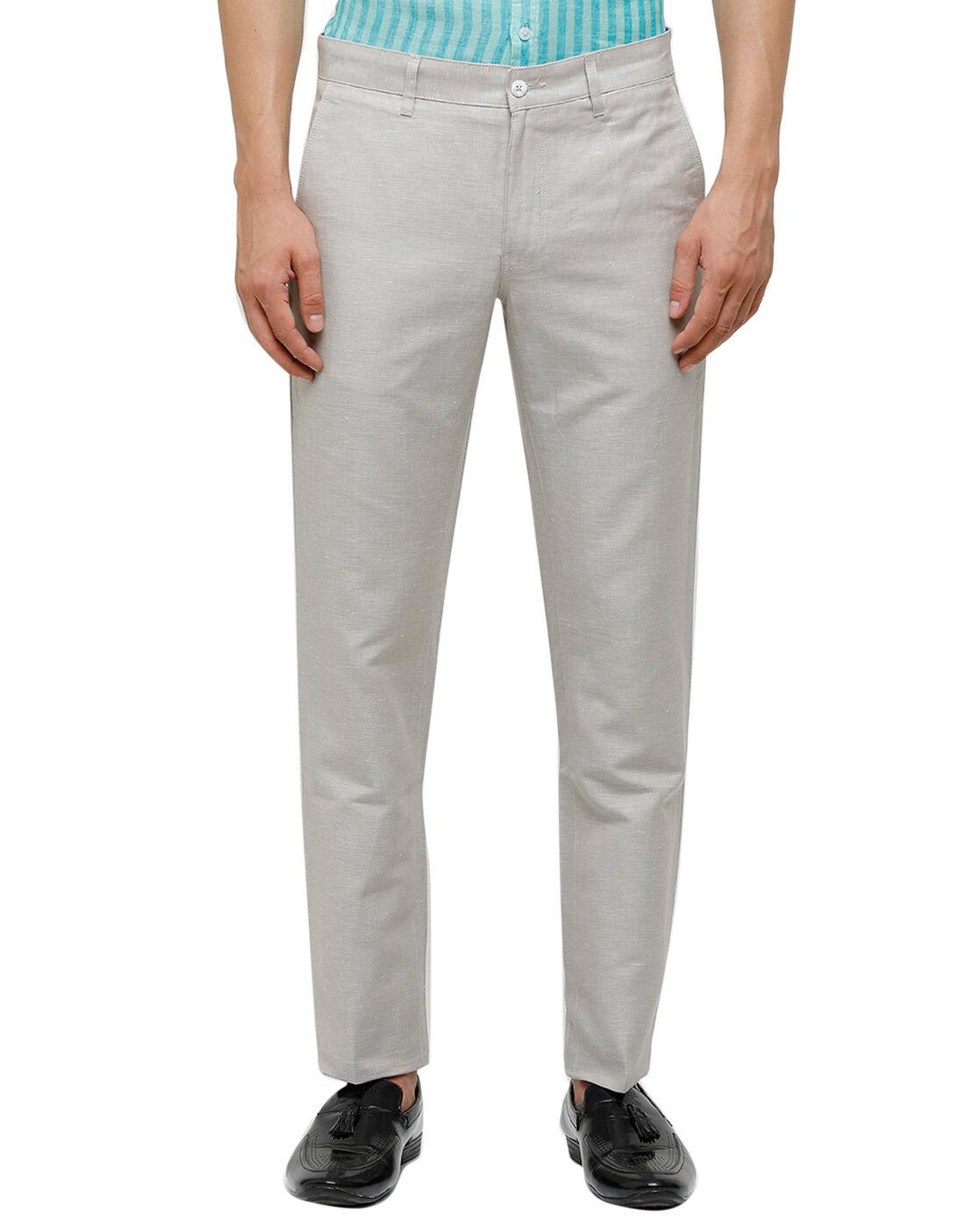 Buy Silver Trousers \u0026 Pants for Men by 