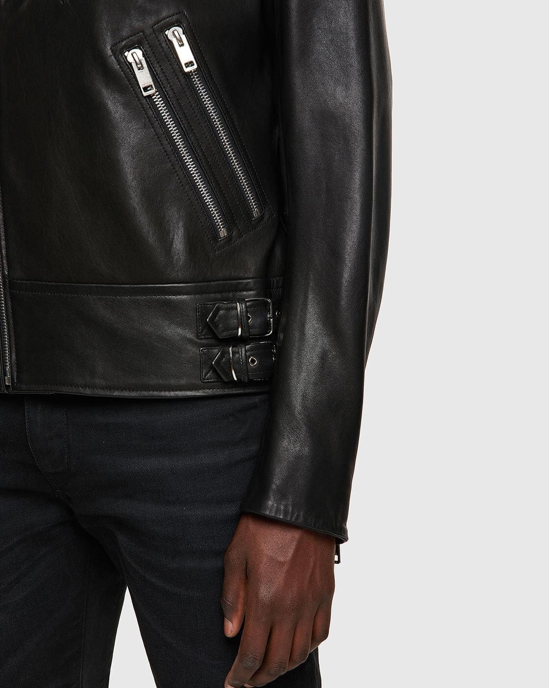 DIESEL L-Garrett Leather Biker Jacket 