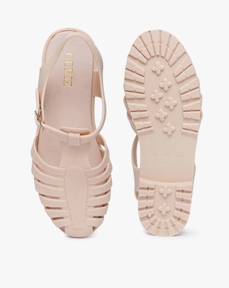 Buy Nude Flat Sandals for Women by CERIZ Online
