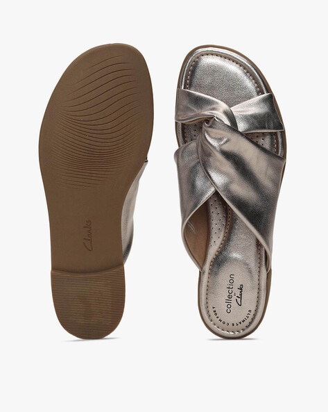 Clarks sandals outlet silver