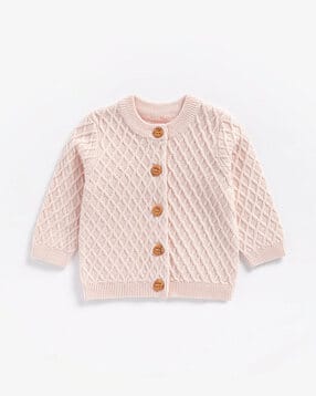 mothercare Waffle-Knit Cardigan with Wooden Buttons-picture-16