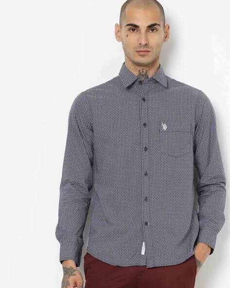 Buy Navy Blue Shirts for Men by U.S 