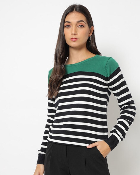 Buy White & Black Sweaters & Cardigans for Women by AJIO Online