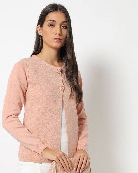 peach cardigans