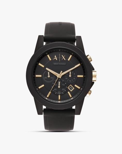 Amazon.com: A｜X ARMANI EXCHANGE Men's Three-Hand Date Black Silicone Band  Watch (Model: AX1954) : Clothing, Shoes & Jewelry