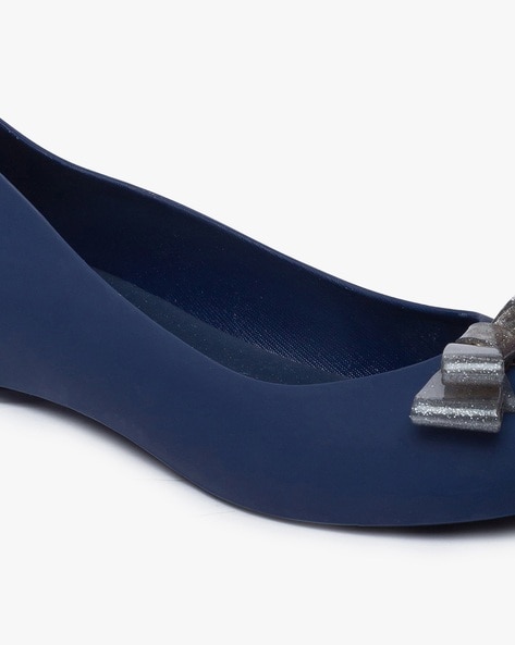 Navy blue ballet online slippers