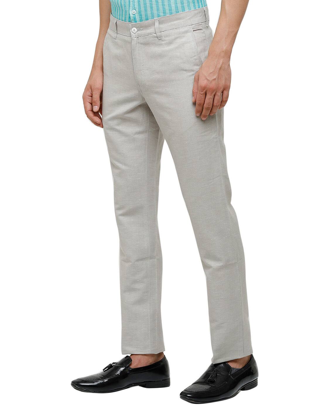 Buy Silver Trousers \u0026 Pants for Men by 