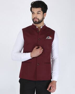 maroon modi coat