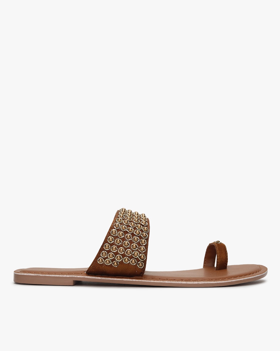 Buy Tan Brown Flat Sandals for Women by Svrnaa Online Ajio