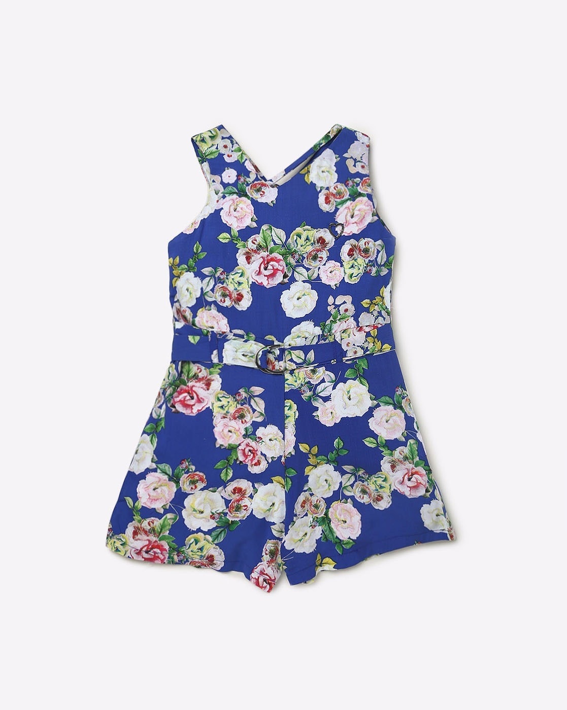 Girls royal blue clearance romper