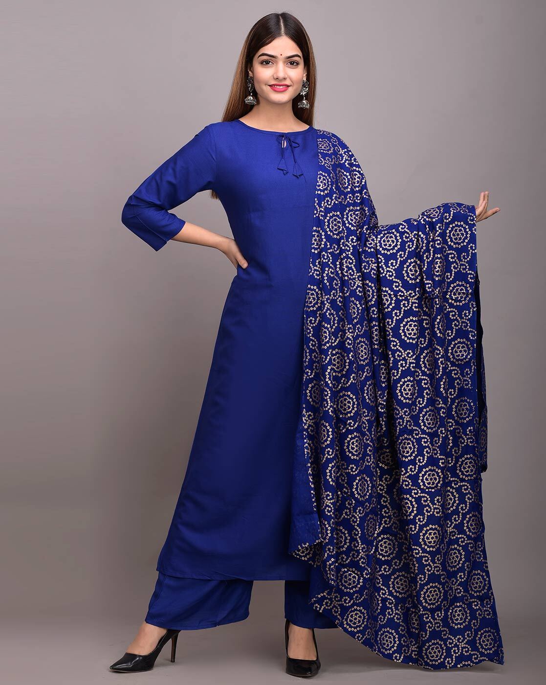 Buy Blue Kurta Suit Sets for Women by GIRLY GIRLS Online | Ajio.com