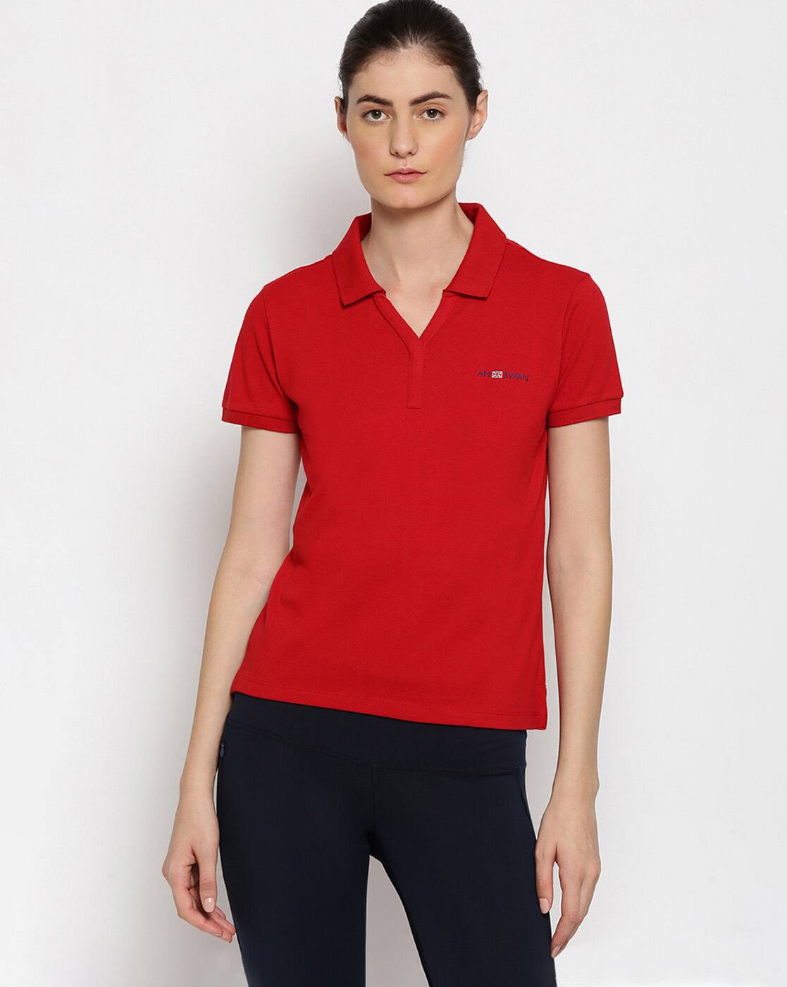 red polo t shirt women's