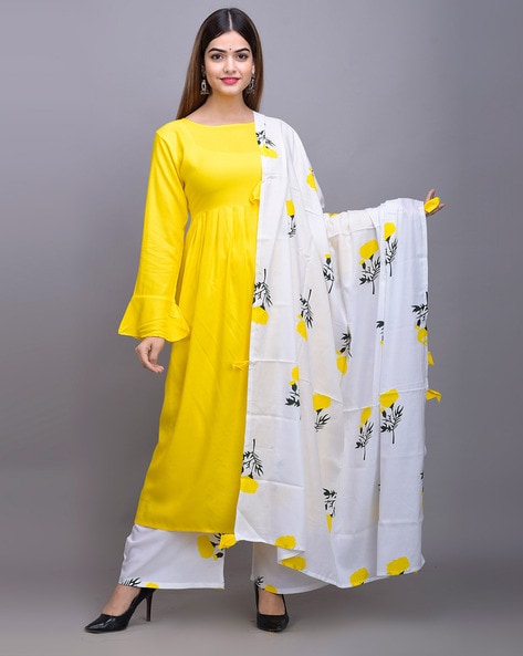 Yellow kurta 2025 for girl