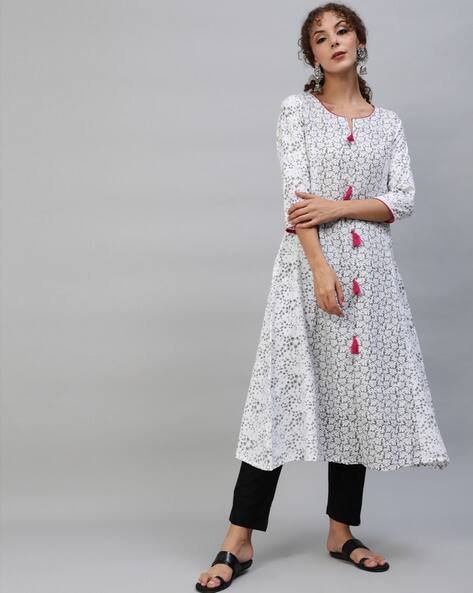white aline kurta