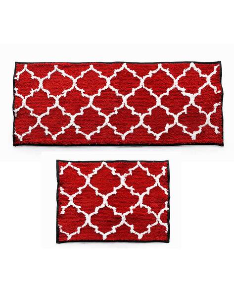 Red Rugs Carpets Dhurries For, Red Kitchen Rugs Washable