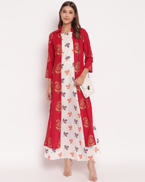 Long kurti with 2025 long shrug