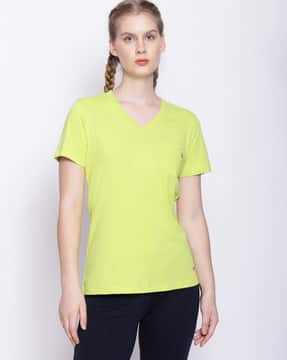 Lime Green Tshirts for Women by Am Swan 