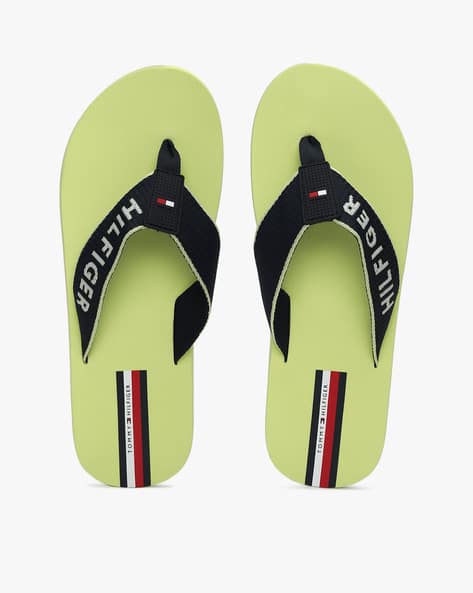 yellow tommy hilfiger flip flops