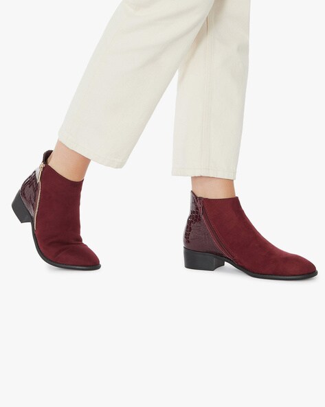 Dune pixie boots sales burgundy