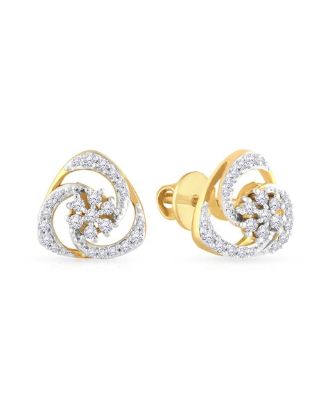 Faceted Golden South Sea pearl, marquise and round brilliant cut diamond  earrings in 18k yellow gold. | AHEE Jewelers