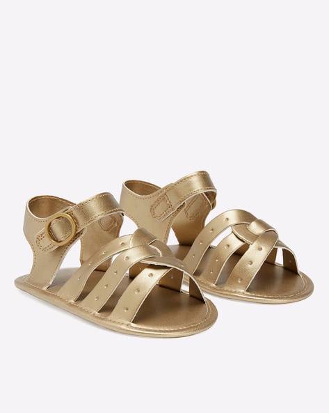 Pons Classic Style Glitter Gold Avarca Sandals for Kids | Avarcas USA