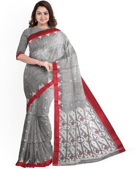 Handloom Shantipur Tant Jamdani Pure Cotton saree