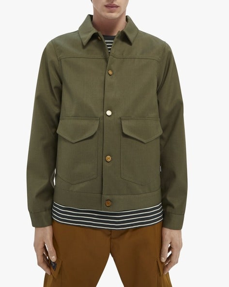 Scotch and soda olive on sale jacket