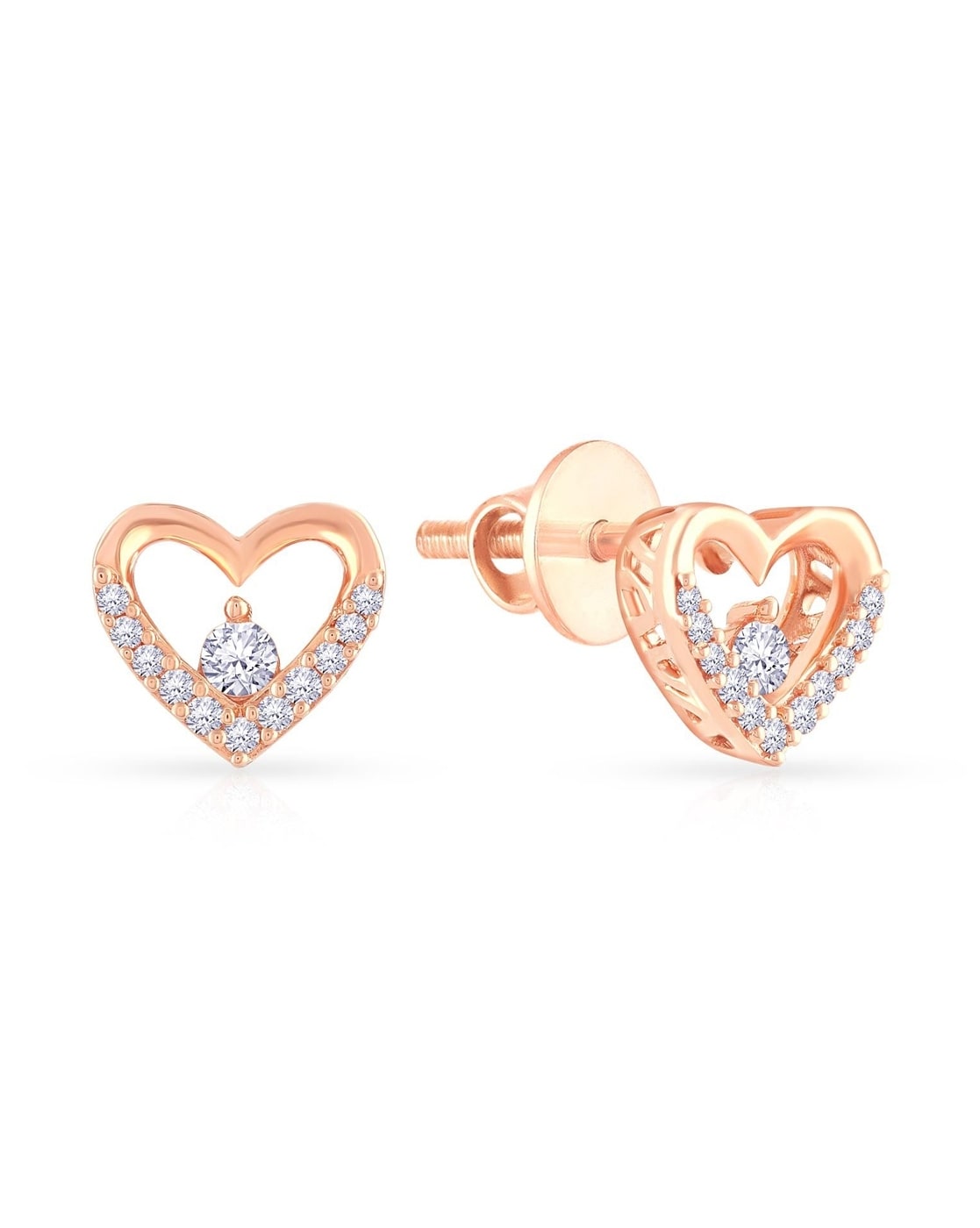 Buy Kiyara Rose Gold Diamond Stud Earrings Online | Designer Jewellery  online Shopping India | Diamond Earrings Online Shopping