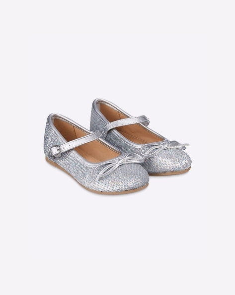 Girls silver mary discount janes