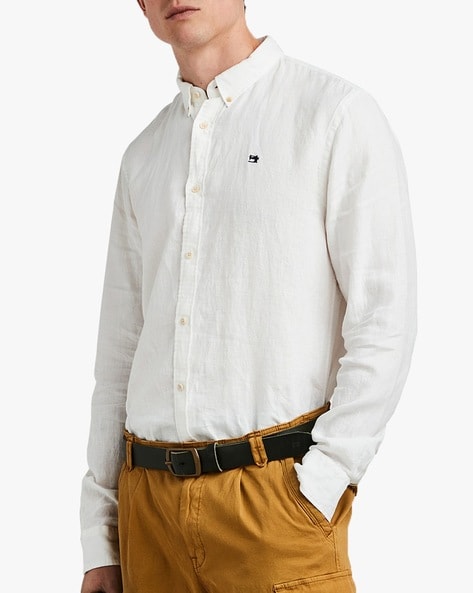 scotch and soda white shirt