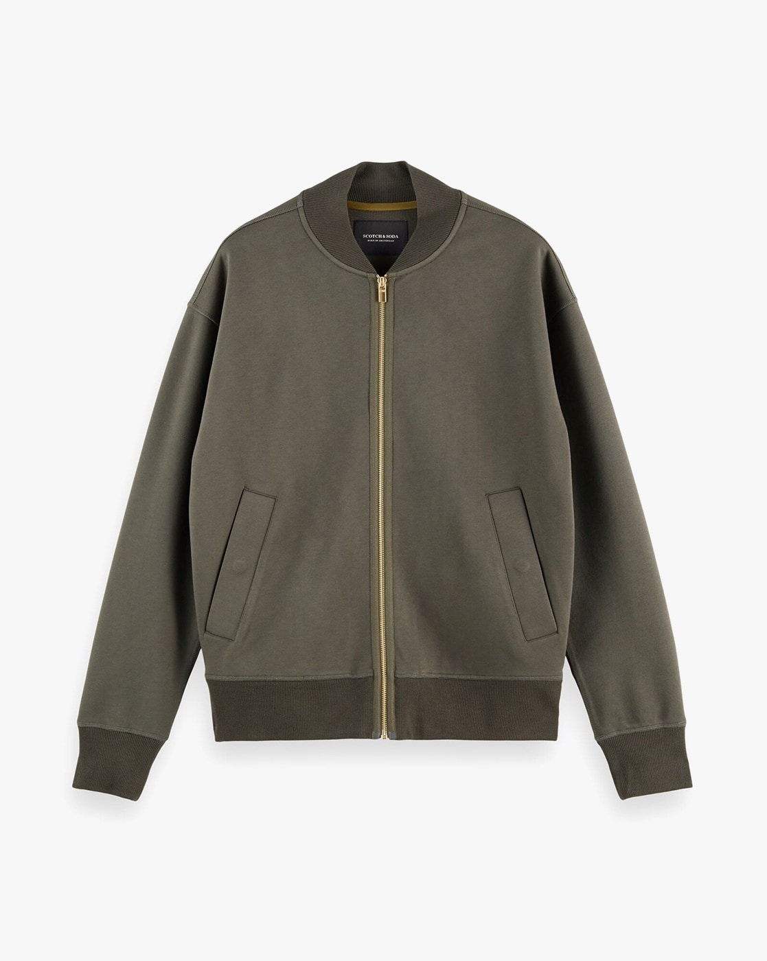 Scotch and soda green bomber outlet jacket