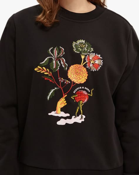 cheap graphic crew neck sweatshirts