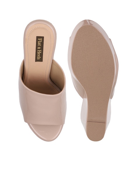 Buy Beige Heeled Sandals for Women by Flat n Heels Online