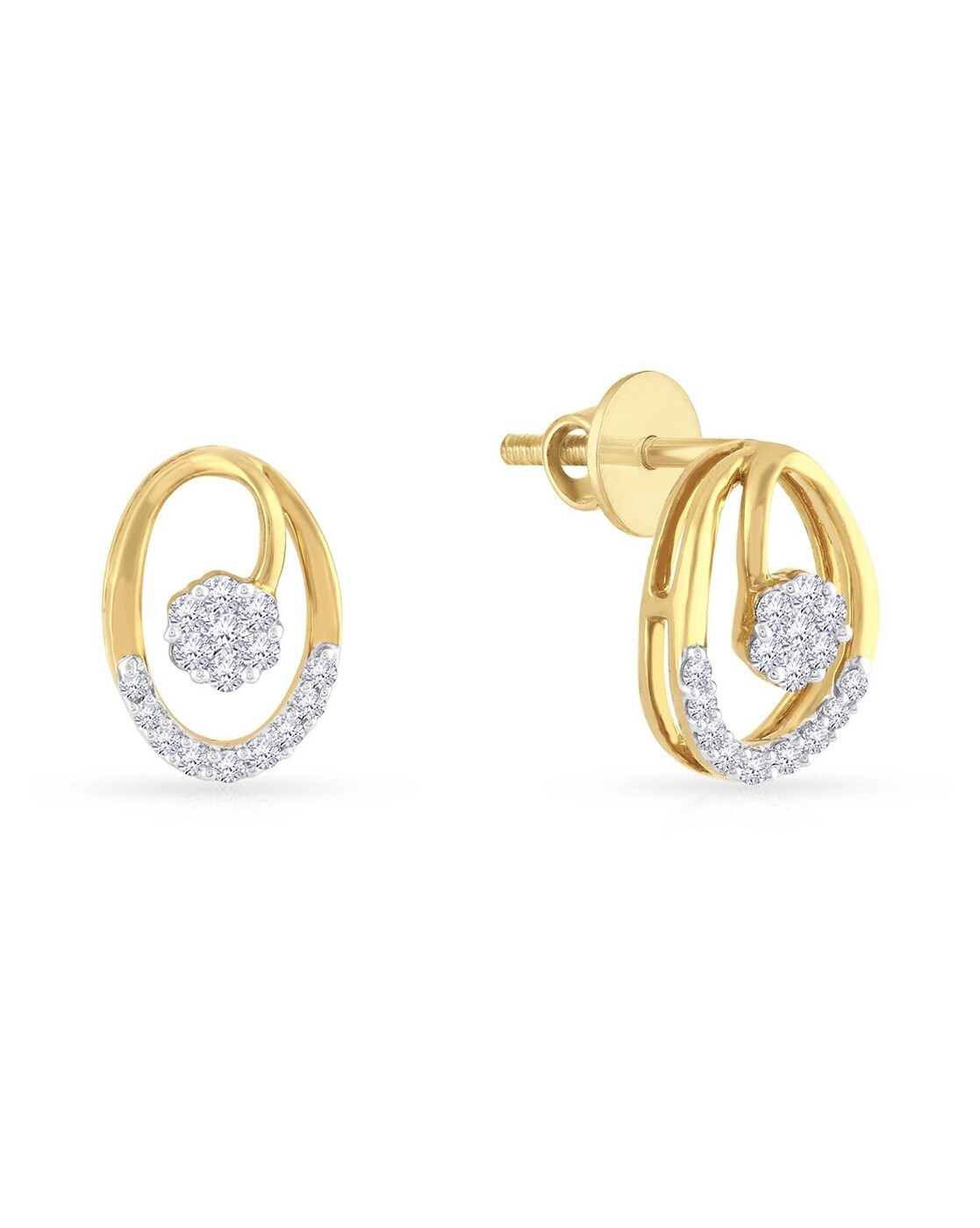 Malabar Gold & Diamonds 22k (916) Yellow Gold Stud Earrings for Girls :  Amazon.in: Fashion