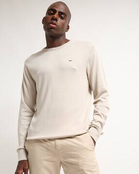 white crew neck outfits