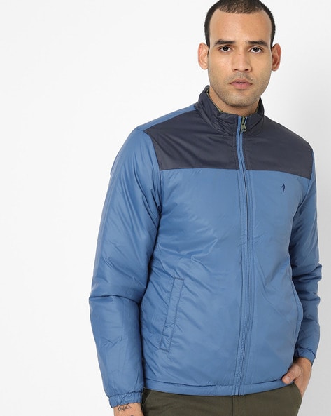 Buy INDIAN TERRAIN Mens Zip Through Neck Solid Quilted Jacket | Shoppers  Stop