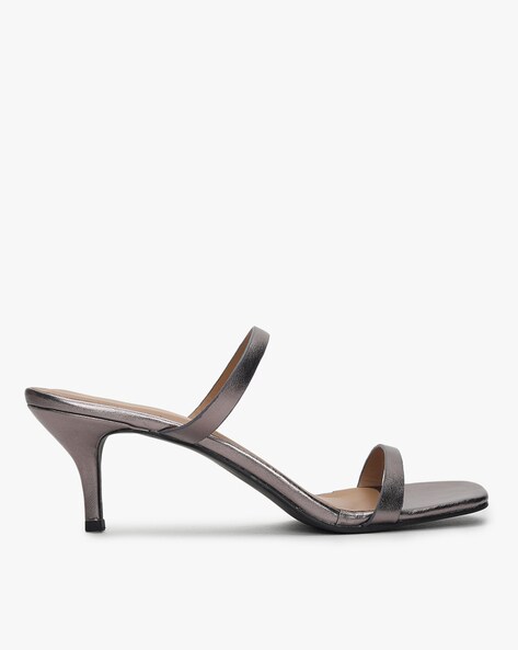 Pewter 2025 heeled sandals