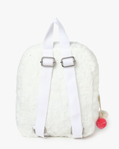 White faux fur on sale bag